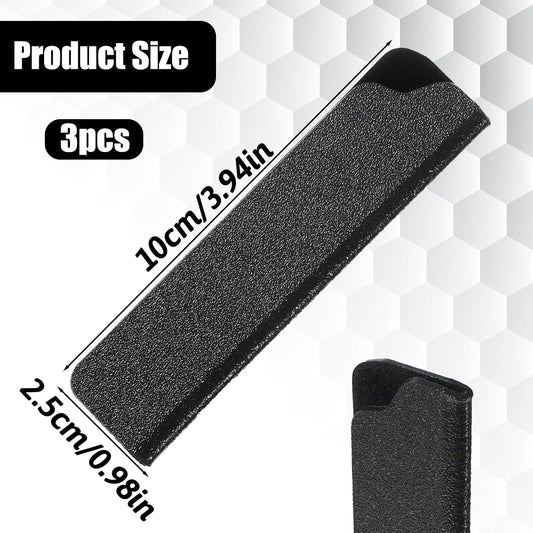 3 PCS Paring Knife Cover 3.5'' Paring Knife Sheath Fruit Knives Edge Guards Plastic Kitchen Blade Sheath Kit Covers with Felt Lining Blade Protectors (Black)