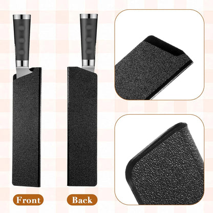 3 PCS Universal Knife Covers or Sleeves, 8.6" X 2.2" Knife Guard Waterproof Abrasion Knifes Sheaths for Kitchen Knives, 8 Inch Chef Knifes Sheath Chefknife Sheath, Plastic&felt (Knives Not Included)