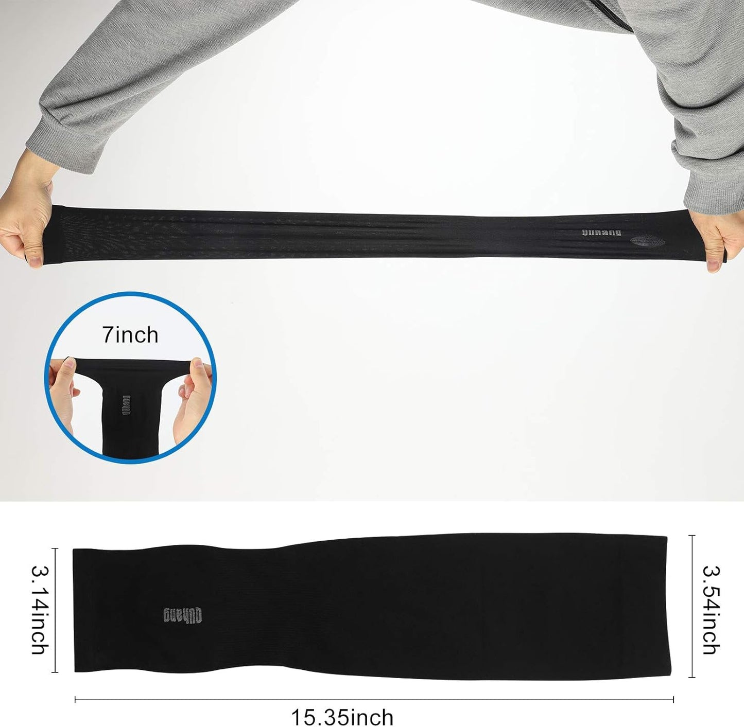 Arm Compression Sleeves for Women Men, UV Sun Protection Thumb Hole | 6 Pairts Black, SPF UPF50+ Keep cooling in summer, for driving golf cycling fishing