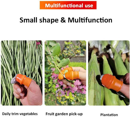 12pcs Silicone Thumb Knife Gardening Tool Set for Harvesting, Plant Fruit Picking, Trimming, Thumb Cutter for Finger Protection（Flat & Tilt B