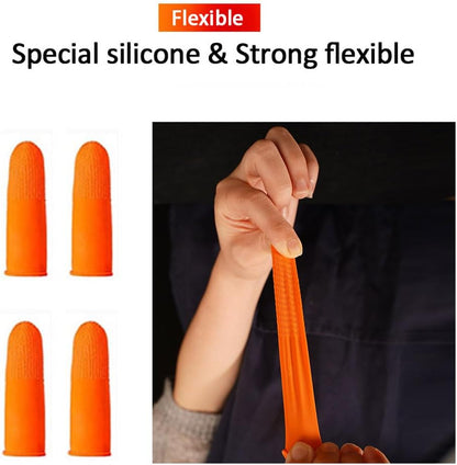 12pcs Silicone Thumb Knife Gardening Tool Set for Harvesting, Plant Fruit Picking, Trimming, Thumb Cutter for Finger Protection（Flat & Tilt B