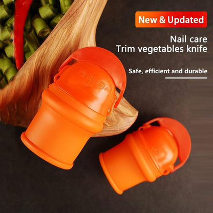 12pcs Silicone Thumb Knife Gardening Tool Set for Harvesting, Plant Fruit Picking, Trimming, Thumb Cutter for Finger Protection（Flat & Tilt B
