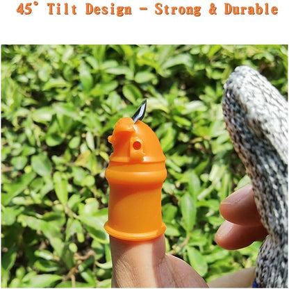 12pcs Silicone Thumb Knife Gardening Tool Set for Harvesting, Plant Fruit Picking, Trimming, Thumb Cutter for Finger Protection（Flat & Tilt B