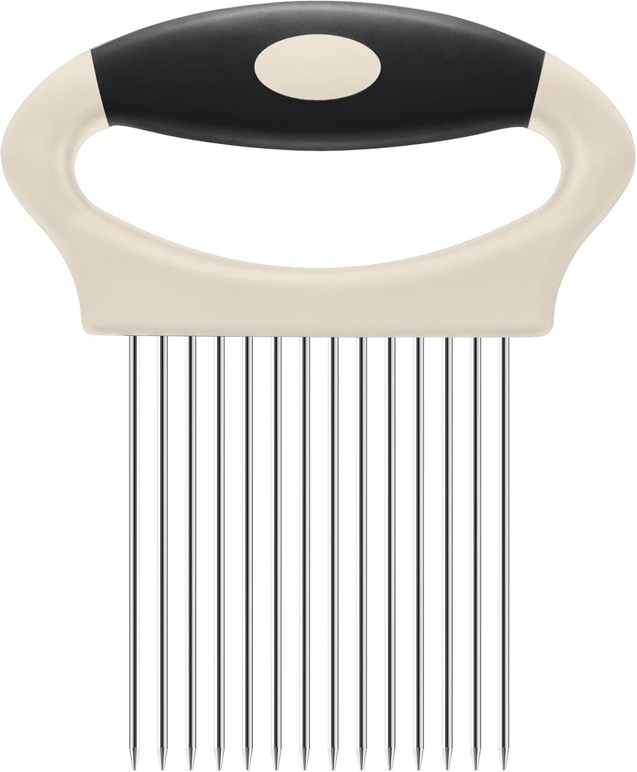 Large Onion Slicer Holder, Stainless Steel Onion Holder for Slicing, Multi-Purpose Vegetable Chopper Tomato Slicer, Food Cutter Assistant Tool for Potato, Avocado, Egg, Lemon, Fruit, Meat Tenderizer