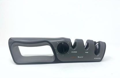 Simple Sharp Adjustable Angle 24-48° Kitchen Knife & Scissor Sharpener | Dual Stage Coarse and Fine Sharpening System | Tungsten Steel, Diamond and Ceramic Sharpeners | Professional Sharpening
