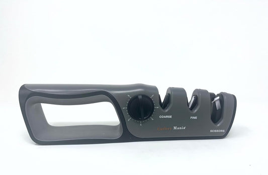 Simple Sharp Adjustable Angle 24-48° Kitchen Knife & Scissor Sharpener | Dual Stage Coarse and Fine Sharpening System | Tungsten Steel, Diamond and Ceramic Sharpeners | Professional Sharpening