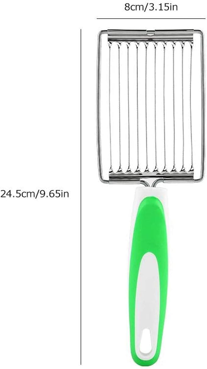Luncheon Meat Cutter, Stainless Steel Slicer with Handle, Cheese Egg Ham Serrated Knife