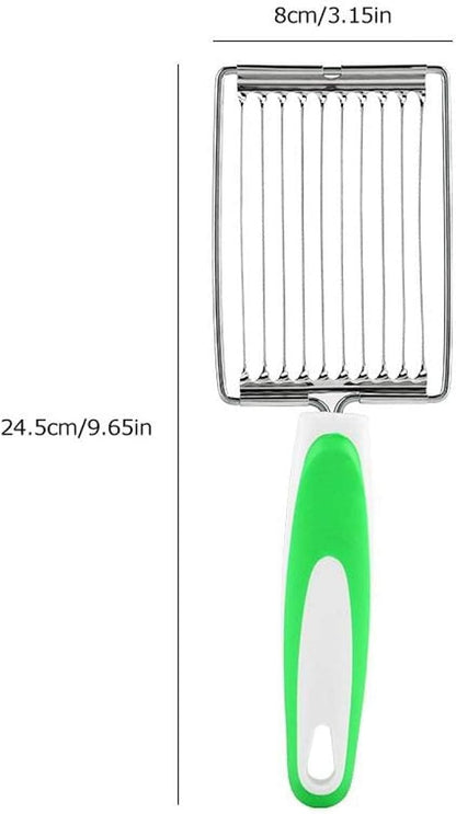 Luncheon Meat Cutter, Stainless Steel Slicer with Handle, Cheese Egg Ham Serrated Knife