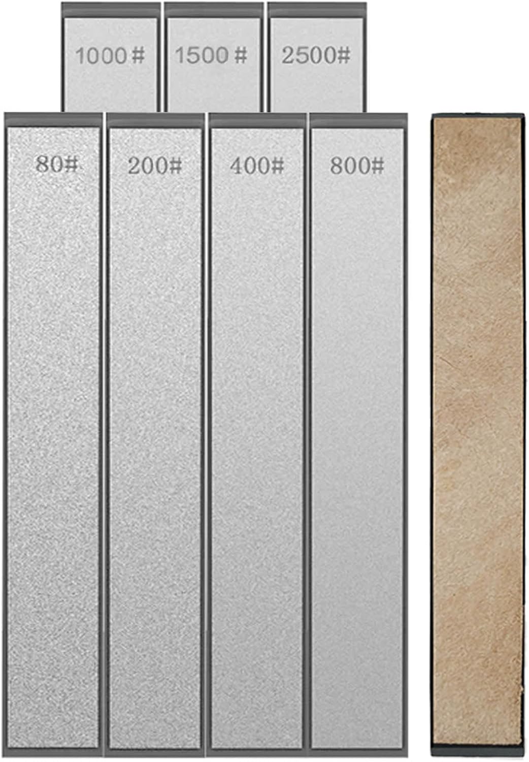 8 Pcs Diamond Sharpening Stones Set, diamond knife sharpening stone with a Non-Slip Base for Ruixin Sharpener