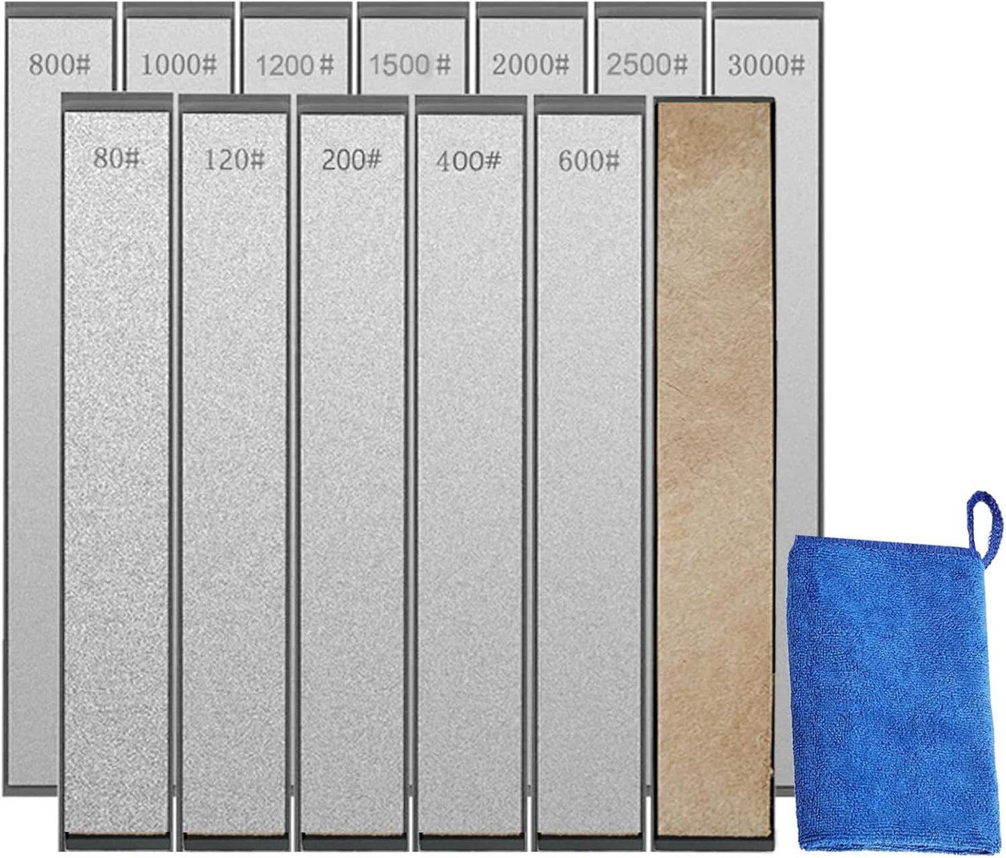 8 Pcs Diamond Sharpening Stones Set, diamond knife sharpening stone with a Non-Slip Base for Ruixin Sharpener