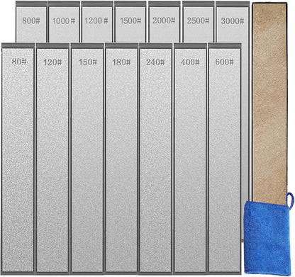 8 Pcs Diamond Sharpening Stones Set, diamond knife sharpening stone with a Non-Slip Base for Ruixin Sharpener