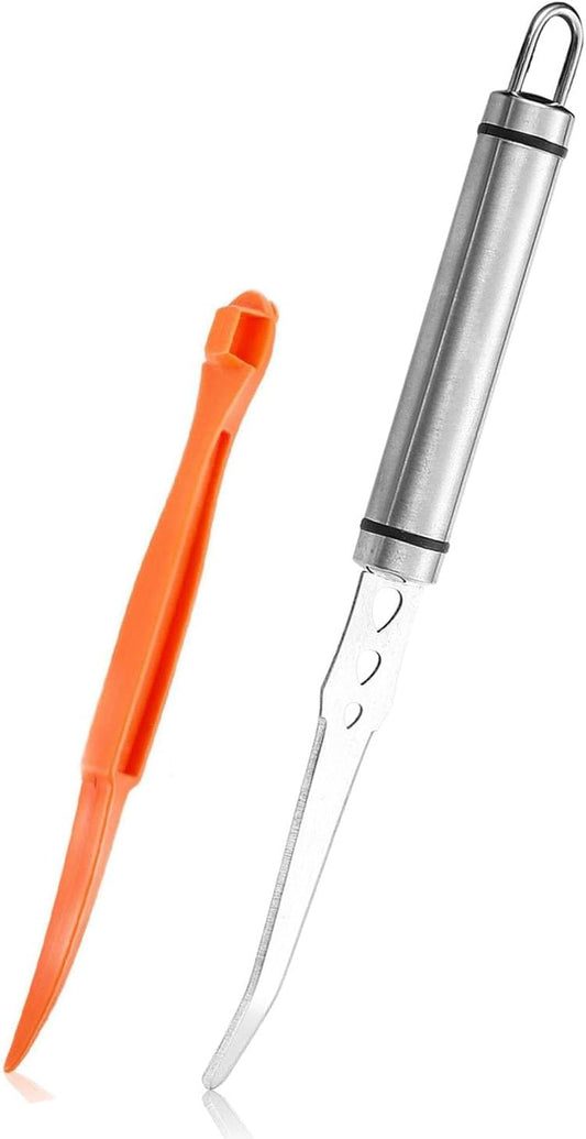 Stainless Steel Fruit Knife Orange Peeler Tools Grapefruit Utensil Tool for Citrus Lemon Kiwi Salads Melon Lime Pitaya Apple