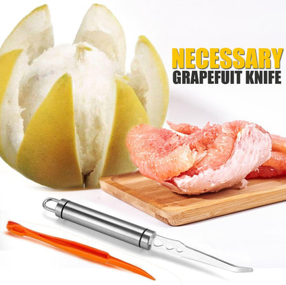Stainless Steel Fruit Knife Orange Peeler Tools Grapefruit Utensil Tool for Citrus Lemon Kiwi Salads Melon Lime Pitaya Apple