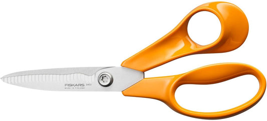 Classic Kitchen Scissors, Serrated Blades, Right-Handed use, Total Length: 18.7 cm, Improved Torx Screw and More Ergonomic Handle, Quality Steel/Plastic, Orange, 1075051