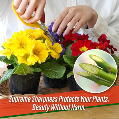 Trimming Scissors 6" - Japanese Garden Plant Herb Buds Flower Shears | Professional Snips for Precise Pruning Vegetables Harvest Deadheading Indoor Hydroponics Bonsai Sharp Blades Gardening Tools