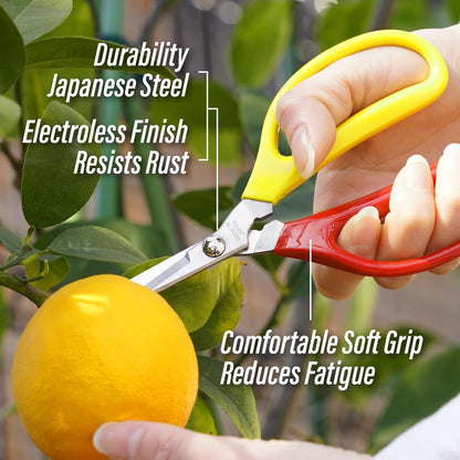Trimming Scissors 6" - Japanese Garden Plant Herb Buds Flower Shears | Professional Snips for Precise Pruning Vegetables Harvest Deadheading Indoor Hydroponics Bonsai Sharp Blades Gardening Tools