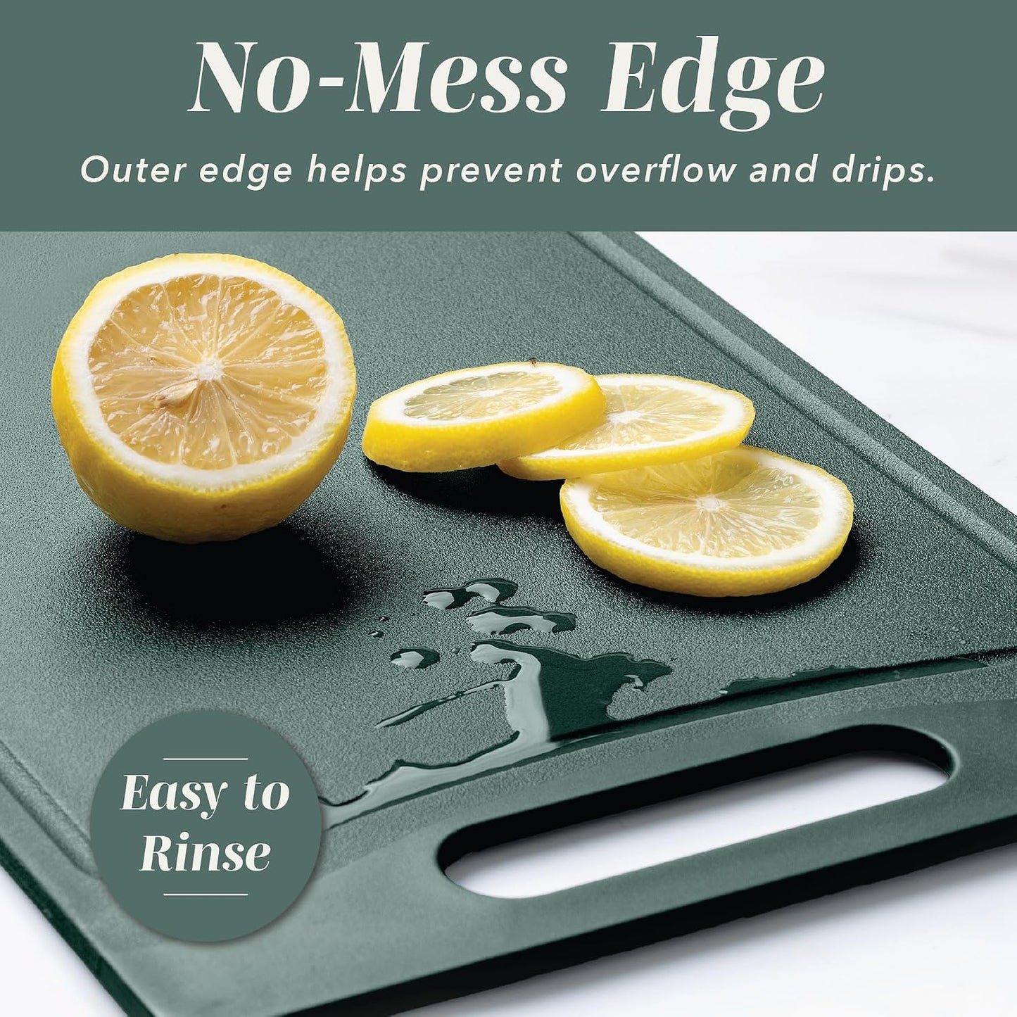 Non-Slip Cutting Board Set – Kitchen Essentials with Easy Grip Handle for Meat, Veggies, and Fruits, 4 Cutting Boards, Brown