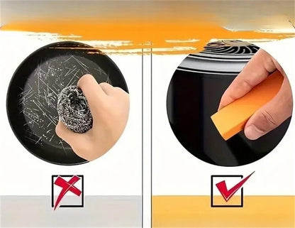 Stainless Steel Stain Remover Eraser Kitchen Descaling Water Rust Removing Stain Cleaning Eraser Multi-Purpose Leather Eraser, Ergonomic Hand Feeling, Measures [3.3 * 2.5 * 0.78] inches, 2pcs.