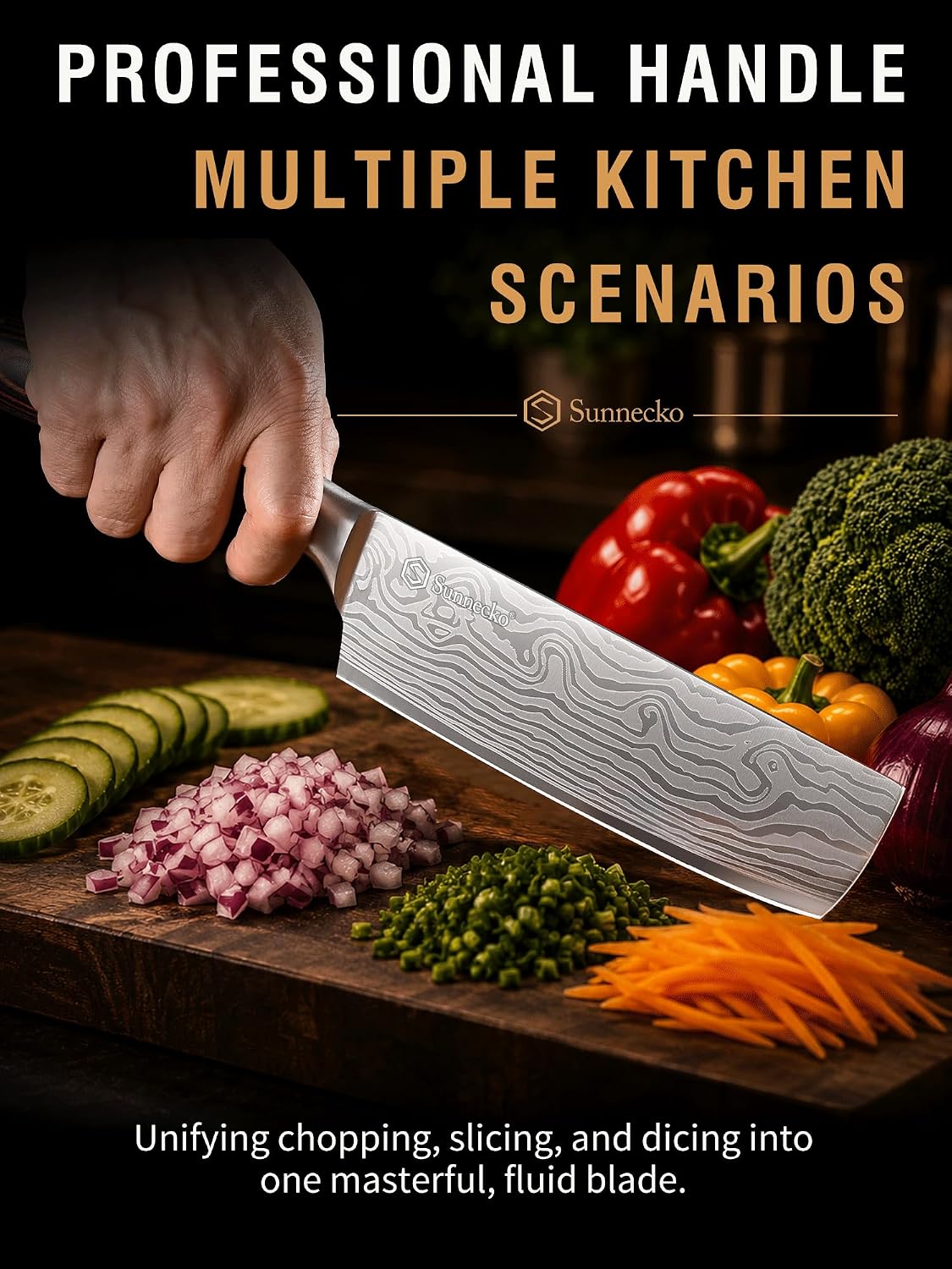 8" Serrated Bread Knife, High Carbon German Steel Sourdough Knife