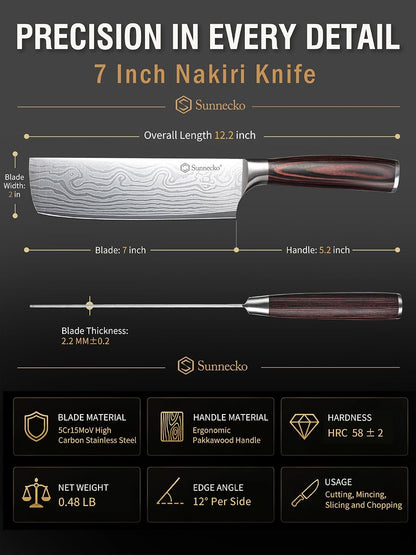 8" Serrated Bread Knife, High Carbon German Steel Sourdough Knife