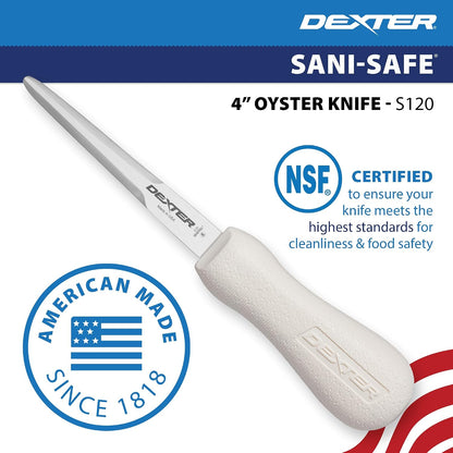 Dexter S137PCP Sani-Safe Oyster Knife with Polypropylene Handle, 4-Inch, Galveston Style