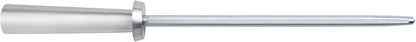 9" Metal Handle Combination Honing Steel, Smooth and Micro-Ribbed Honing Rod, Built-In Angle Guide, Stainless Steel Rod and Handle, Japanese Knife Sharpener for Professional and Home Chefs