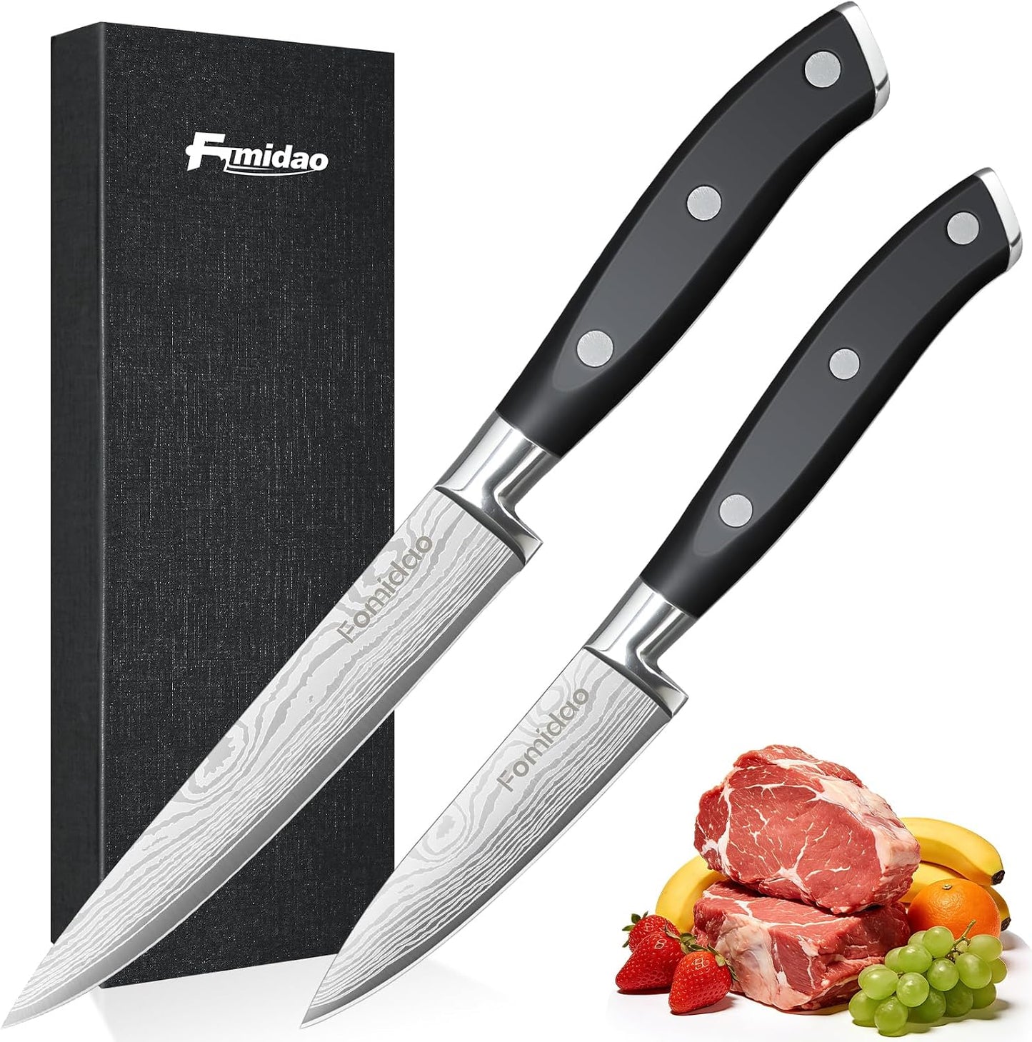 Santoku Knife 7 Inch, Razor Sharp Santoku Knife Set, High Carbon Steel Japanese Chef Knife, Professional Kitchen Knife Set with Full Tang Handle Design for Home Kitchen Coooking