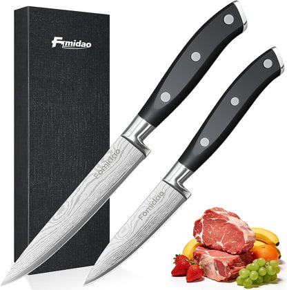 Santoku Knife 7 Inch, Razor Sharp Santoku Knife Set, High Carbon Steel Japanese Chef Knife, Professional Kitchen Knife Set with Full Tang Handle Design for Home Kitchen Coooking