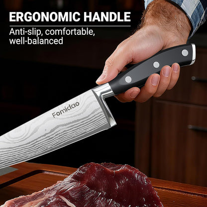 Santoku Knife 7 Inch, Razor Sharp Santoku Knife Set, High Carbon Steel Japanese Chef Knife, Professional Kitchen Knife Set with Full Tang Handle Design for Home Kitchen Coooking