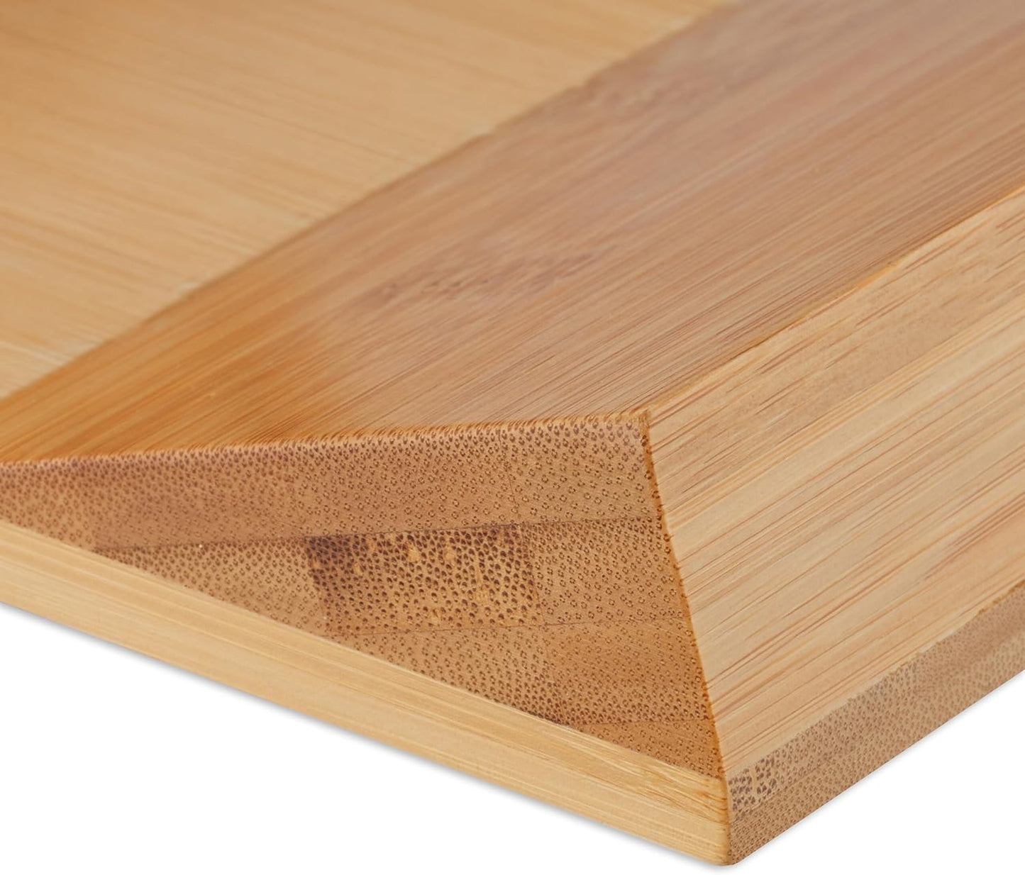 Knife Holder Drawer for 9 Knives and Sharpening Steel, Bamboo Knife Block Lying Down H x W x D: 5.5 x 13 x 40 cm, Natural