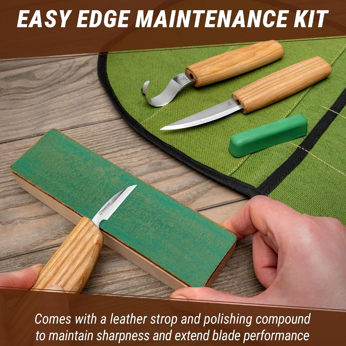 S13 Wood Carving Tools Set for Spoon Carving 3 Knives Wood Carving Kit for Beginners Hook Knife Wood Carving Right-Handed Spoon Carving Whittling Knives (S13 Right-Handed)