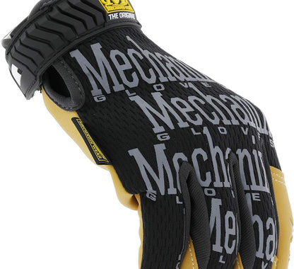 Material4x Original Gloves Brown/Black Medium | Abrasion-Resistant Synthetic Leather with Breathable Comfort Fit & Machine Washable Design for Hand Protection