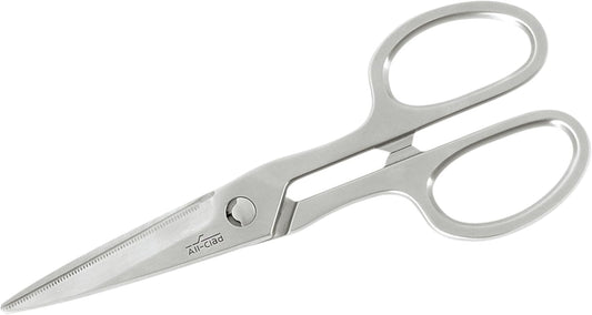 Stainless Steel, All Purpose Kitchen Shears,Heavy gauge, Ergonomic, Rust-resistance, Food Scissors for Kitchen, Chicken, Poultry, Fish, Meat,Shelfish, Snipping herbs, 8.19 inch, Silver