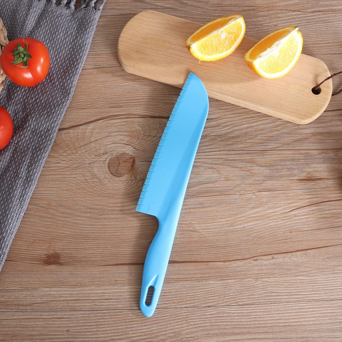 Professional Lettuce Knife to Prevent From Turning Brown, 11" Plastic Serrated Knives for Veggie, Fruit, Cake, Salad, Chef Knife for Cutting - Safe & Durable Nylon Knife Set, 3 Pack