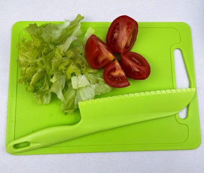 Professional Lettuce Knife to Prevent From Turning Brown, 11" Plastic Serrated Knives for Veggie, Fruit, Cake, Salad, Chef Knife for Cutting - Safe & Durable Nylon Knife Set, 3 Pack