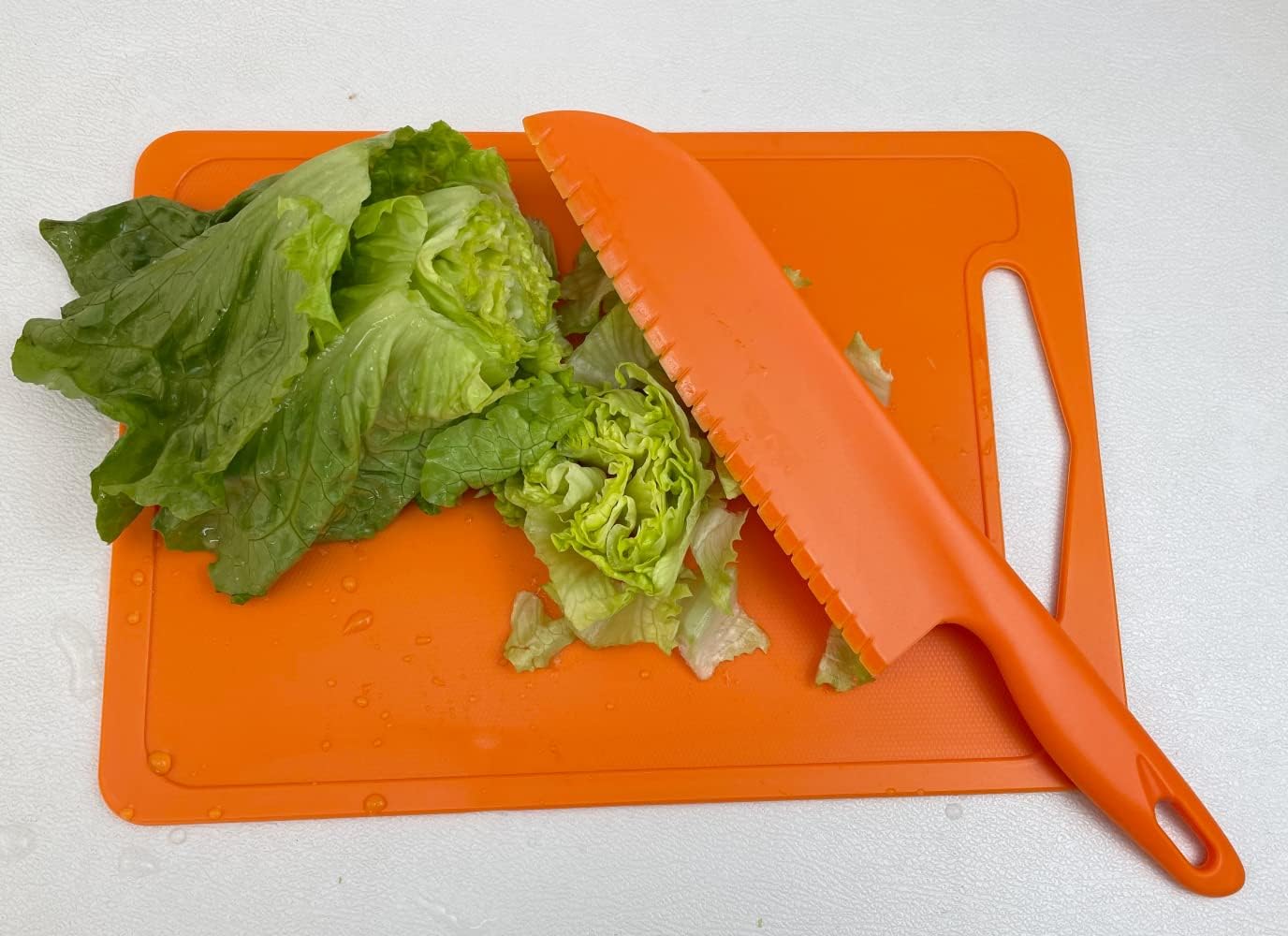 Professional Lettuce Knife to Prevent From Turning Brown, 11" Plastic Serrated Knives for Veggie, Fruit, Cake, Salad, Chef Knife for Cutting - Safe & Durable Nylon Knife Set, 3 Pack