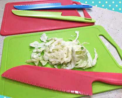 Professional Lettuce Knife to Prevent From Turning Brown, 11" Plastic Serrated Knives for Veggie, Fruit, Cake, Salad, Chef Knife for Cutting - Safe & Durable Nylon Knife Set, 3 Pack