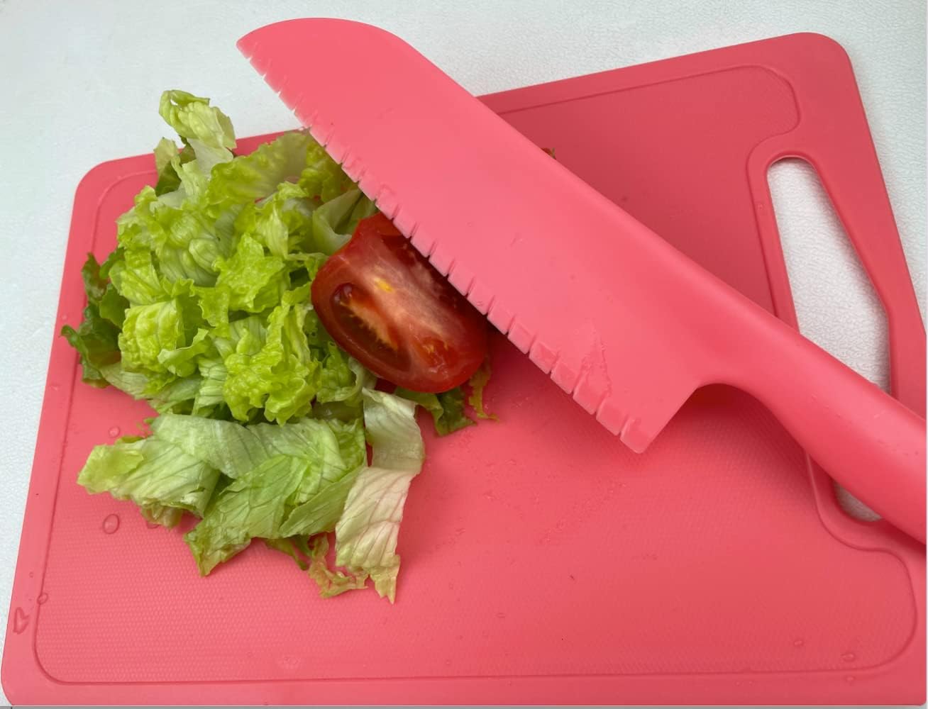 Professional Lettuce Knife to Prevent From Turning Brown, 11" Plastic Serrated Knives for Veggie, Fruit, Cake, Salad, Chef Knife for Cutting - Safe & Durable Nylon Knife Set, 3 Pack