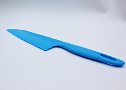Professional Lettuce Knife to Prevent From Turning Brown, 11" Plastic Serrated Knives for Veggie, Fruit, Cake, Salad, Chef Knife for Cutting - Safe & Durable Nylon Knife Set, 3 Pack
