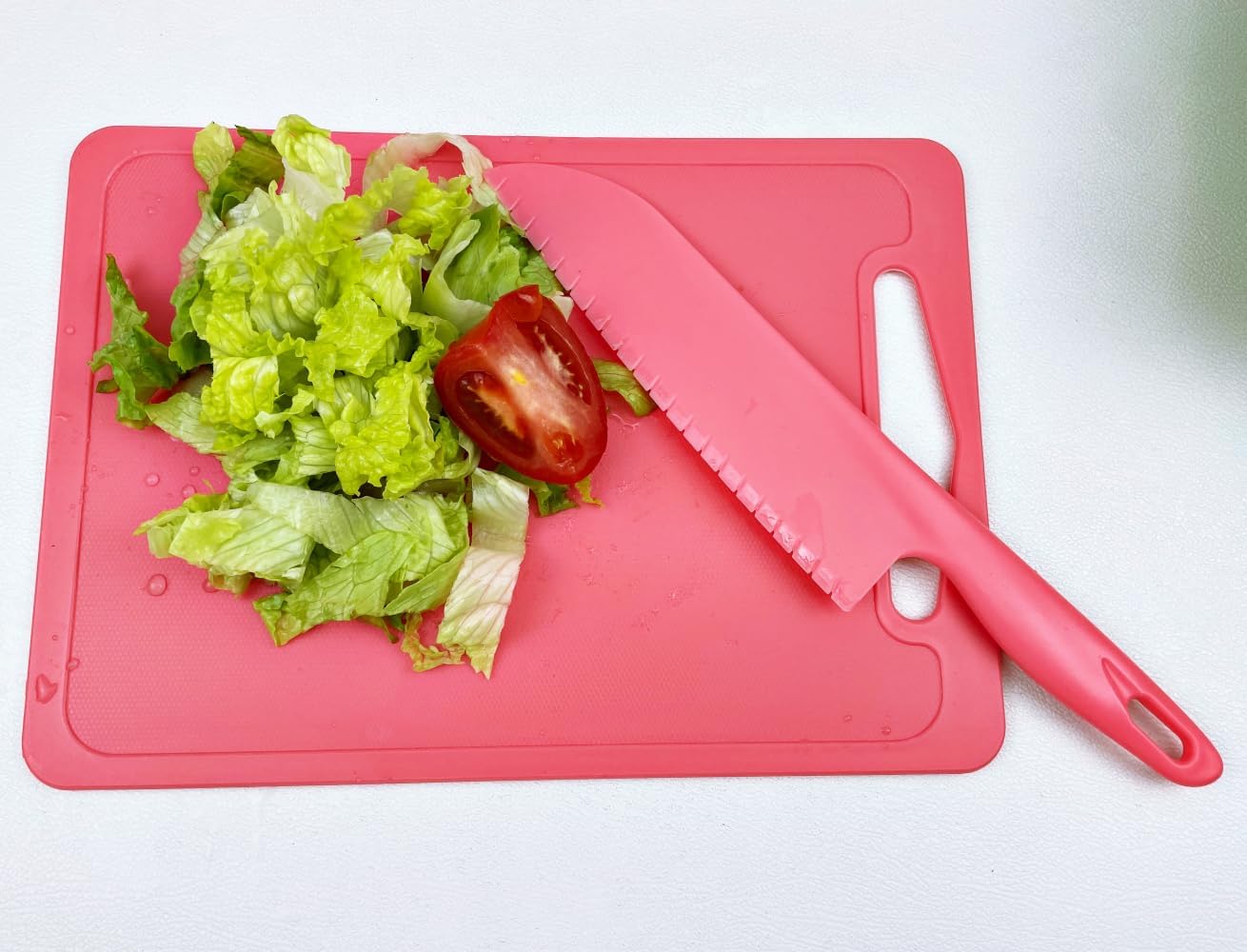 Professional Lettuce Knife to Prevent From Turning Brown, 11" Plastic Serrated Knives for Veggie, Fruit, Cake, Salad, Chef Knife for Cutting - Safe & Durable Nylon Knife Set, 3 Pack