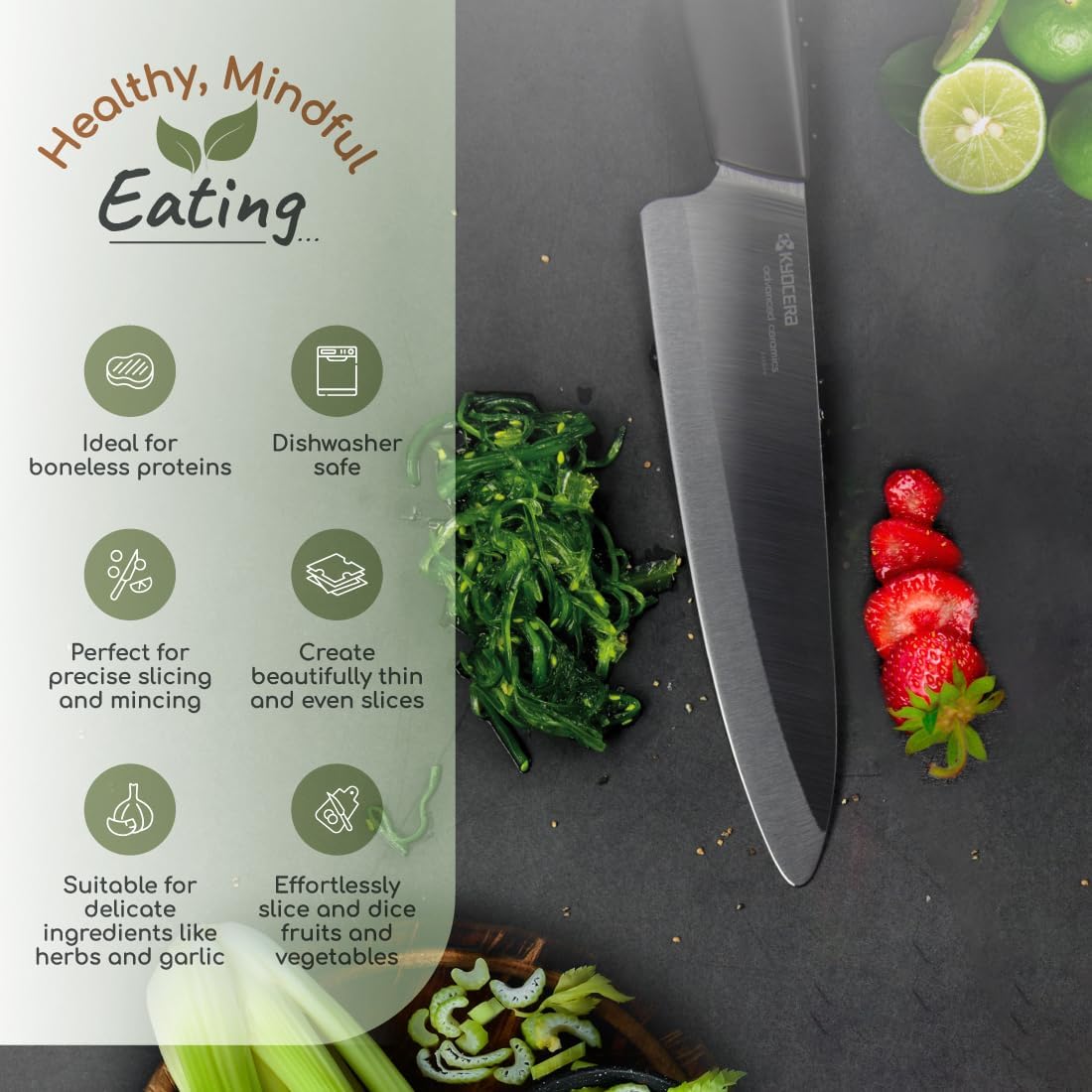 Revolution 6” Ceramic Santoku Knife – Popular All-Purpose Blade