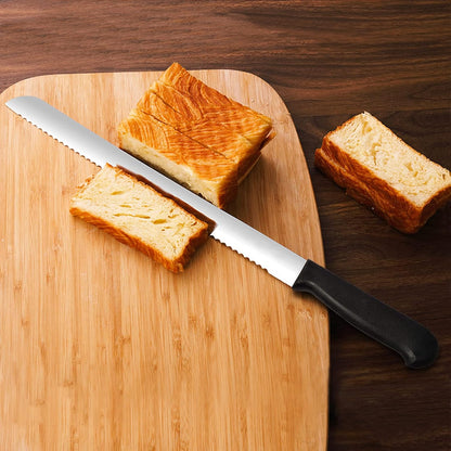 18.1-inch Long Serrated Bread Knife for Homemade Bread | Stainless Steel Loaf Cutter for Sourdough Cakes Sandwiches