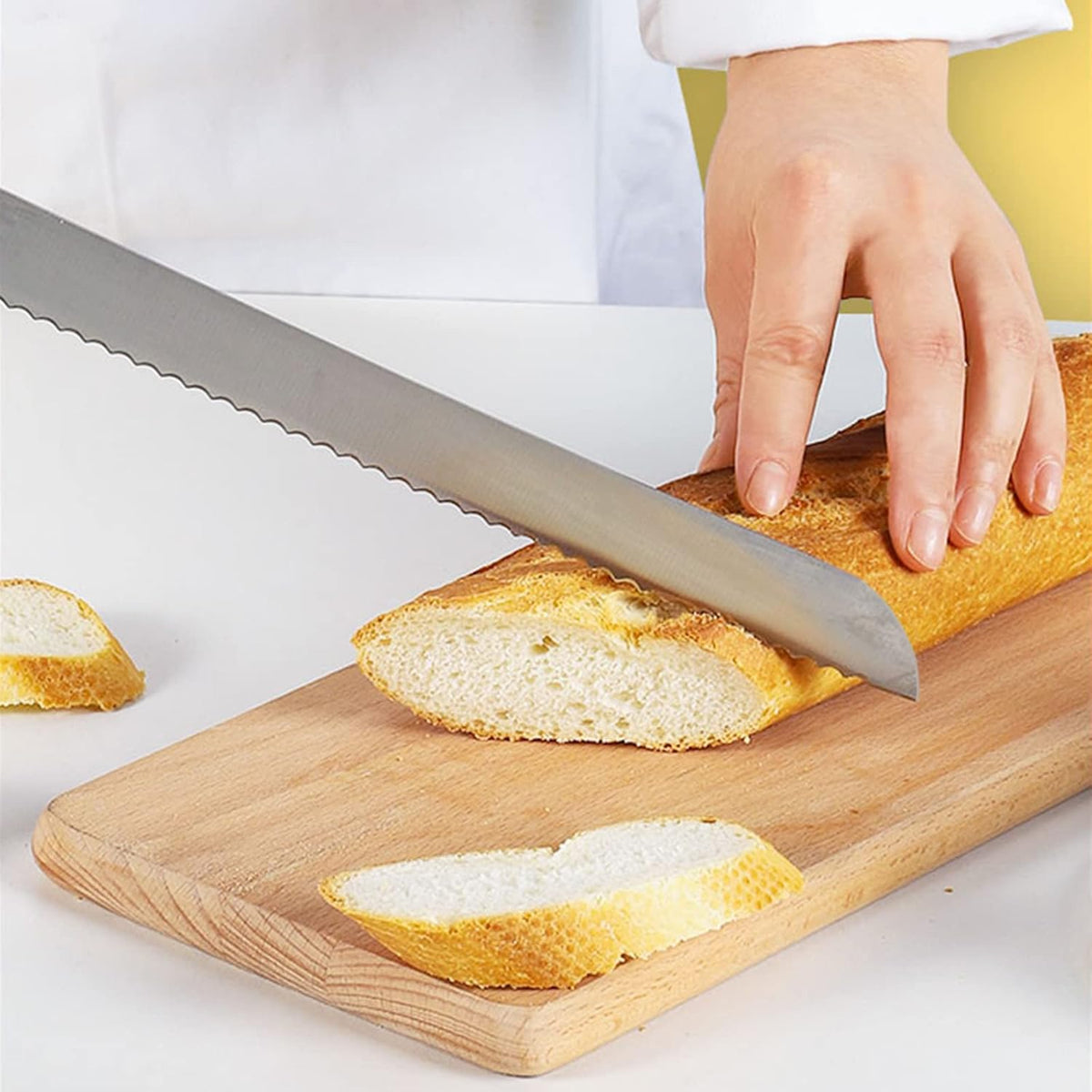 18.1-inch Long Serrated Bread Knife for Homemade Bread | Stainless Steel Loaf Cutter for Sourdough Cakes Sandwiches