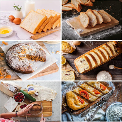 18.1-inch Long Serrated Bread Knife for Homemade Bread | Stainless Steel Loaf Cutter for Sourdough Cakes Sandwiches