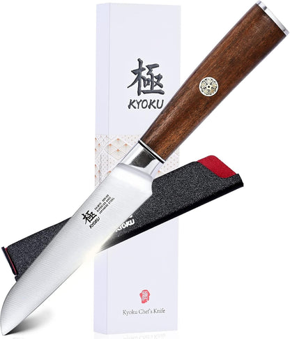 12in Slicing Knife, Daimyo Series 440C Steel Brisket Knife, Rosewood | Japanese 440C Stainless Blade Honed To 13-15 Degrees, Dimpled, Rosewood Handle With Mosaic Pin, Sheath And Case Included
