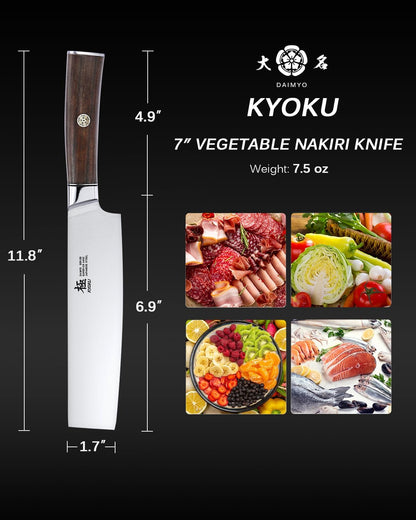 12in Slicing Knife, Daimyo Series 440C Steel Brisket Knife, Rosewood | Japanese 440C Stainless Blade Honed To 13-15 Degrees, Dimpled, Rosewood Handle With Mosaic Pin, Sheath And Case Included