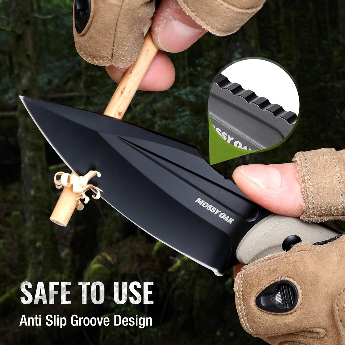 8.5" Full-tang Fixed Blade Knife w/Sheath (Wooden Handle-Brown)