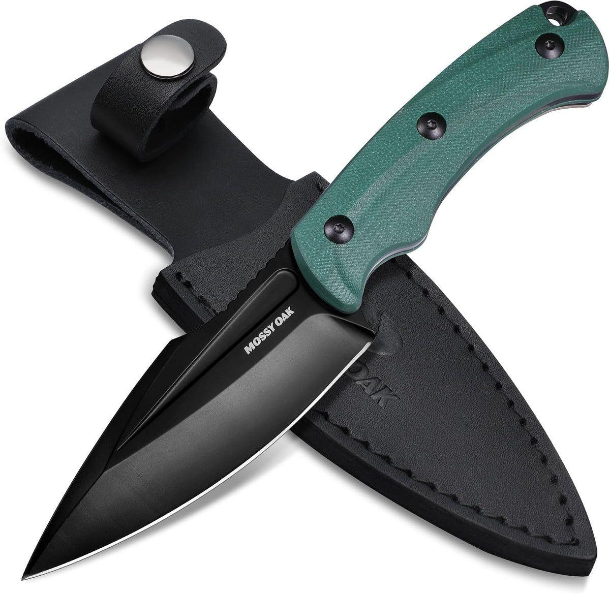 8.5" Full-tang Fixed Blade Knife w/Sheath (Wooden Handle-Brown)