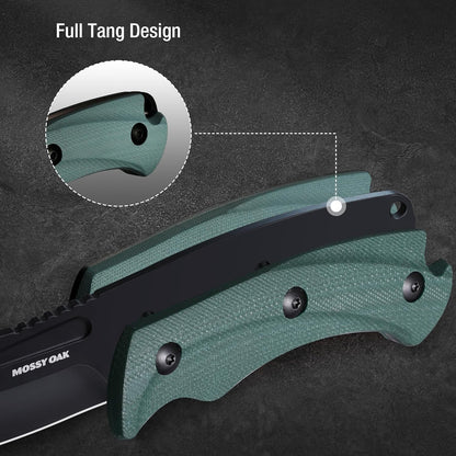 8.5" Full-tang Fixed Blade Knife w/Sheath (Wooden Handle-Brown)