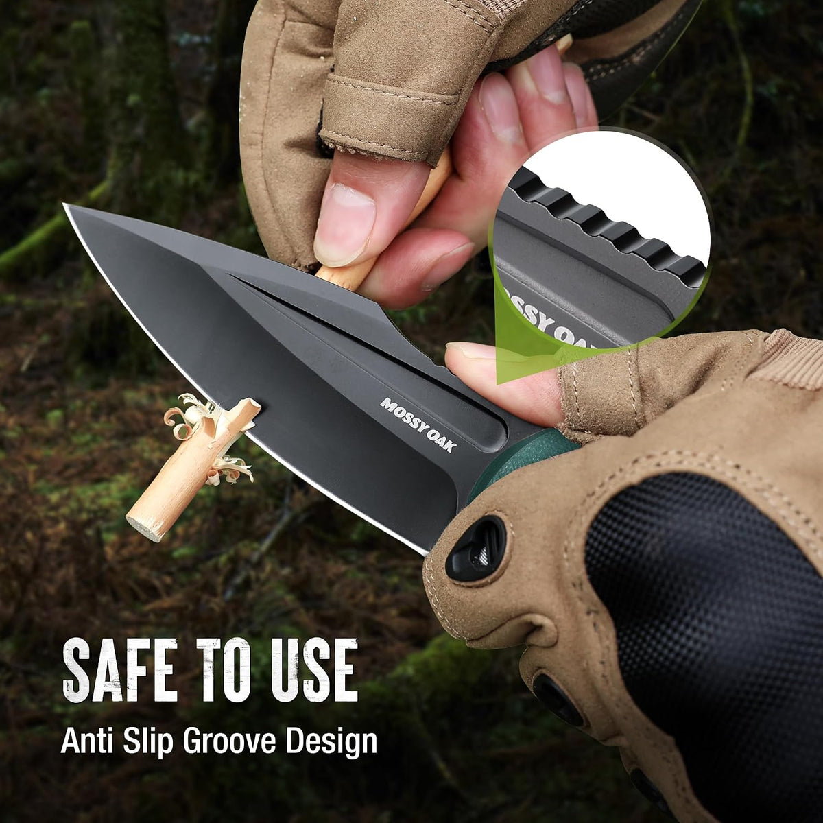 8.5" Full-tang Fixed Blade Knife w/Sheath (Wooden Handle-Brown)